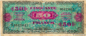 50 francs Drapeau type 1944