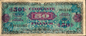 50 francs Drapeau type 1944