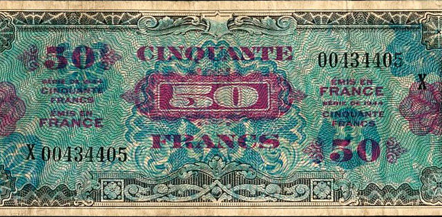 50 francs Drapeau type 1944