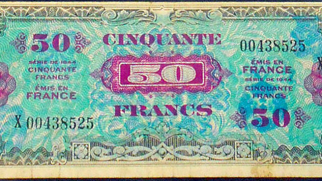 50 francs Drapeau type 1944