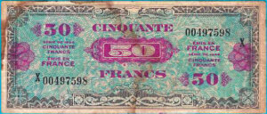 50 francs Drapeau type 1944