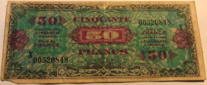 50 francs Drapeau type 1944