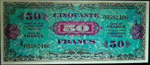 50 francs Drapeau type 1944