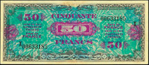 50 francs Drapeau type 1944