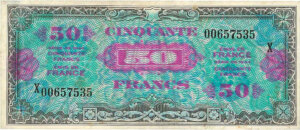 50 francs Drapeau type 1944