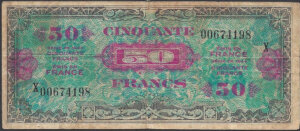 50 francs Drapeau type 1944