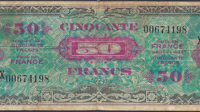 50 francs Drapeau type 1944