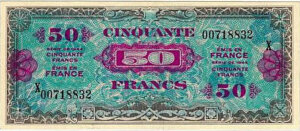 50 francs Drapeau type 1944