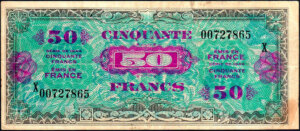 50 francs Drapeau type 1944