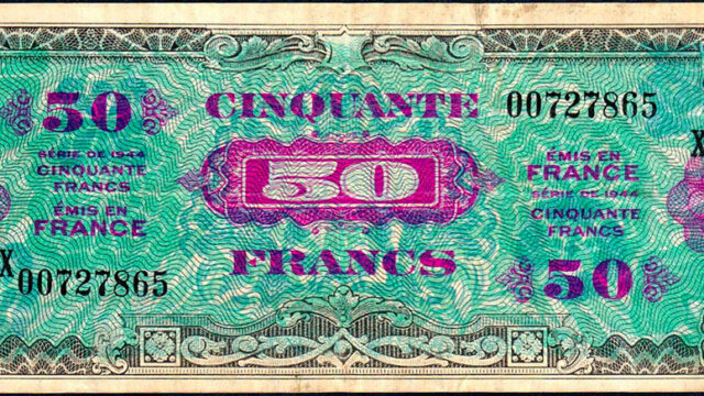 50 francs Drapeau type 1944