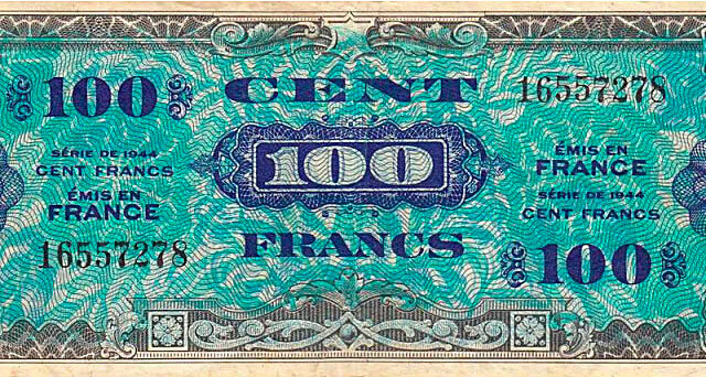 100 francs Drapeau type 1944