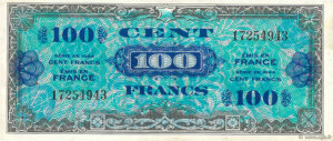 100 francs Drapeau type 1944