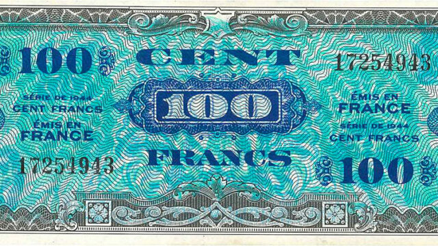 100 francs Drapeau type 1944