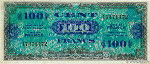 100 francs Drapeau type 1944