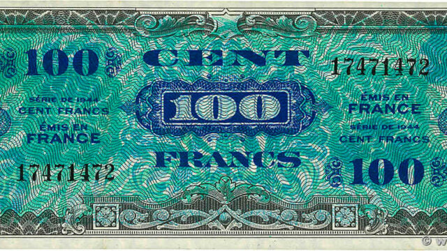 100 francs Drapeau type 1944