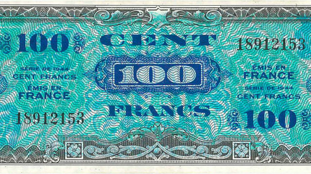 100 francs Drapeau type 1944