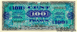 100 francs Drapeau type 1944