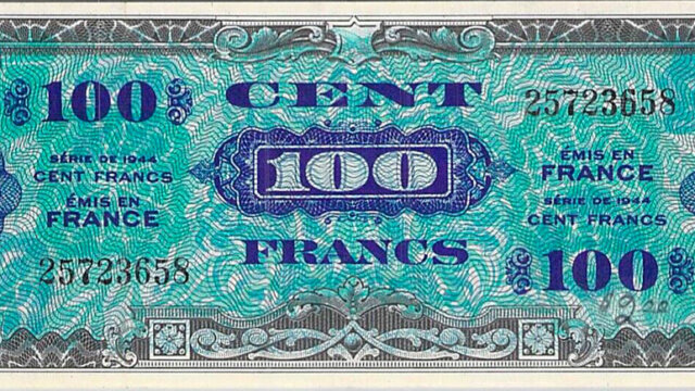 100 francs Drapeau type 1944