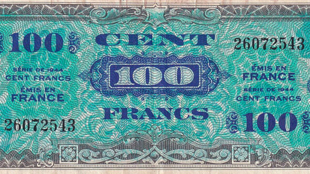 100 francs Drapeau type 1944