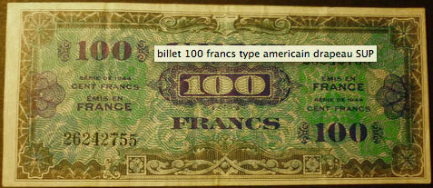 100 francs Drapeau type 1944