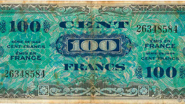 100 francs Drapeau type 1944