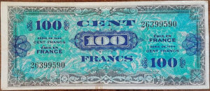 100 francs Drapeau type 1944