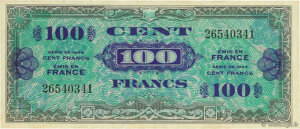 100 francs Drapeau type 1944