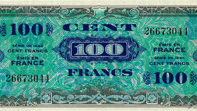 100 francs Drapeau type 1944