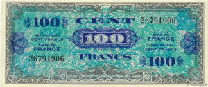 100 francs Drapeau type 1944