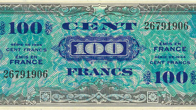 100 francs Drapeau type 1944