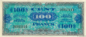 100 francs Drapeau type 1944