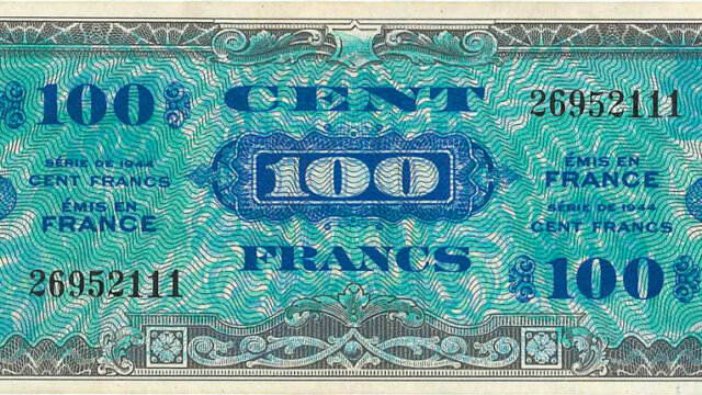 100 francs Drapeau type 1944