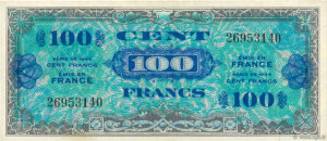 100 francs Drapeau type 1944