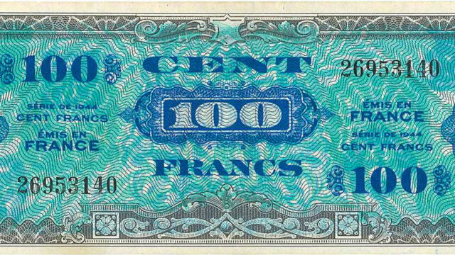 100 francs Drapeau type 1944