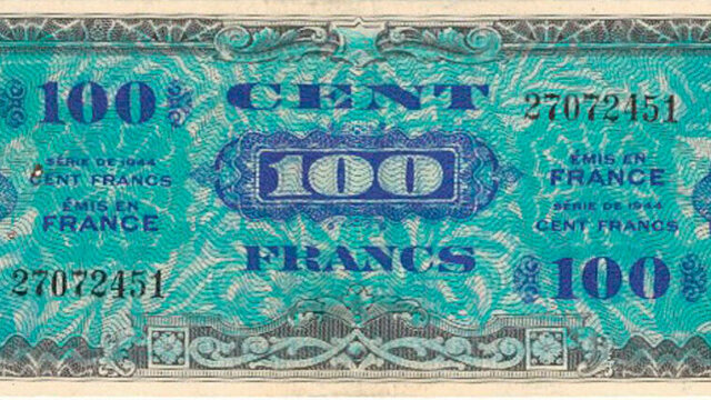 100 francs Drapeau type 1944