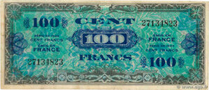 100 francs Drapeau type 1944