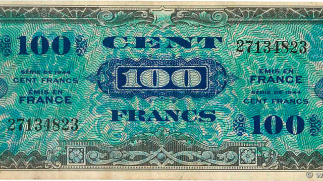 100 francs Drapeau type 1944