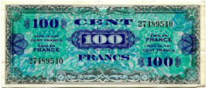 100 francs Drapeau type 1944