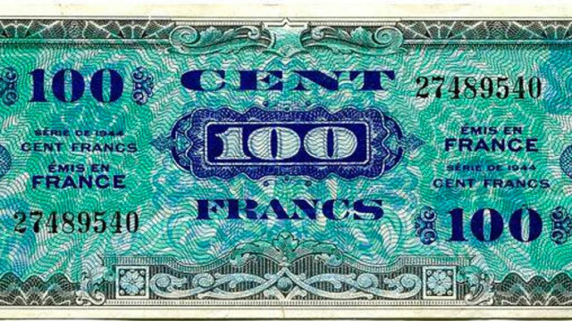 100 francs Drapeau type 1944