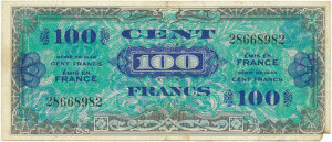 100 francs Drapeau type 1944