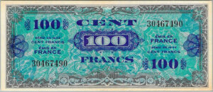 100 francs Drapeau type 1944