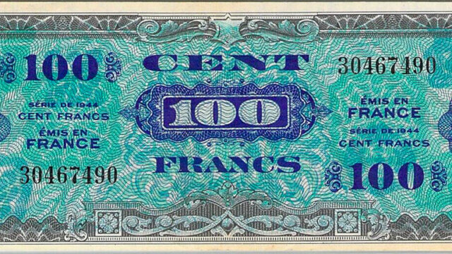 100 francs Drapeau type 1944