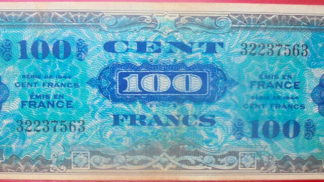 100 francs Drapeau type 1944