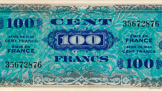 100 francs Drapeau type 1944