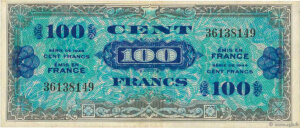 100 francs Drapeau type 1944