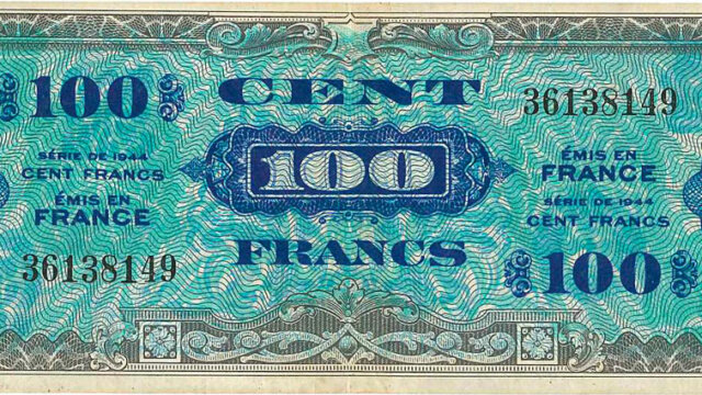 100 francs Drapeau type 1944