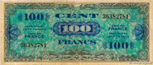 100 francs Drapeau type 1944