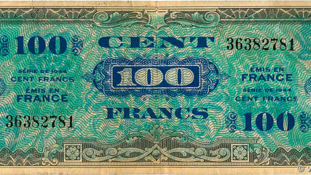 100 francs Drapeau type 1944