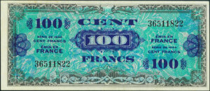 100 francs Drapeau type 1944