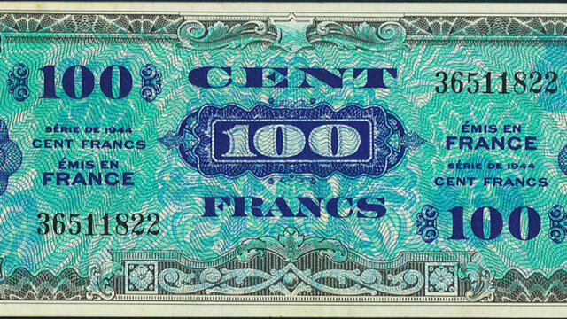 100 francs Drapeau type 1944